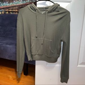 SOLD ON DEPOP Hollister Green Waffle Sweatshirt